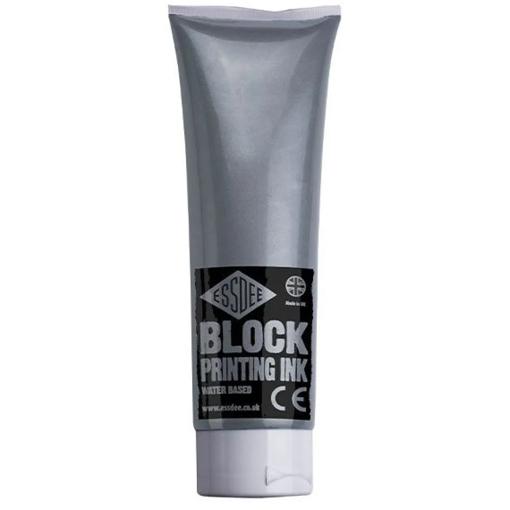 Essdee Farba, tusz do linorytu Block Printing Ink - - Metallic Silver, 300 ml