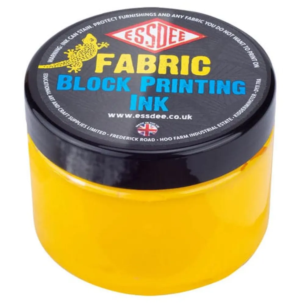 Essdee Farba, tusz do linorytu Fabric Block Printing Ink - - Yellow, 150 ml > Techniki Graficzne