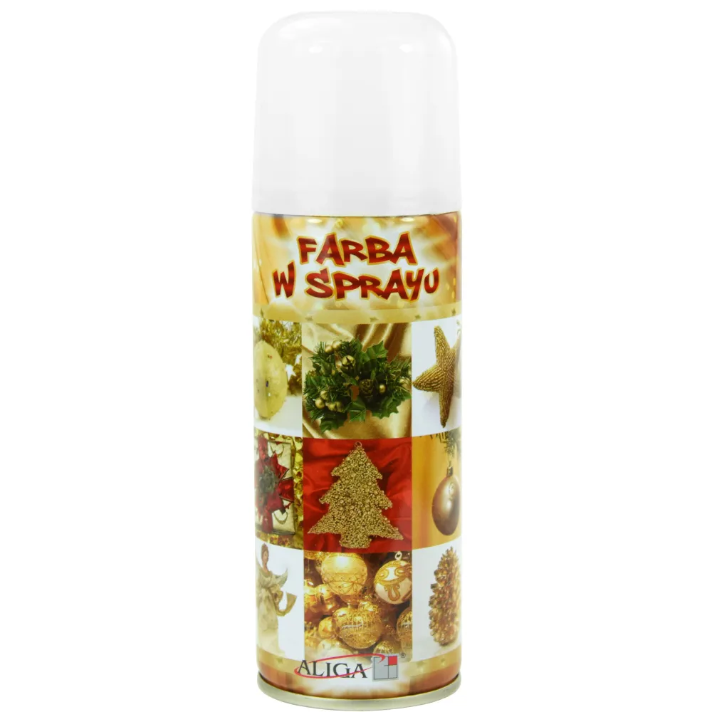 Farba w sprayu - biała, metaliczna, 250 ml > Farby Dekoracyjne