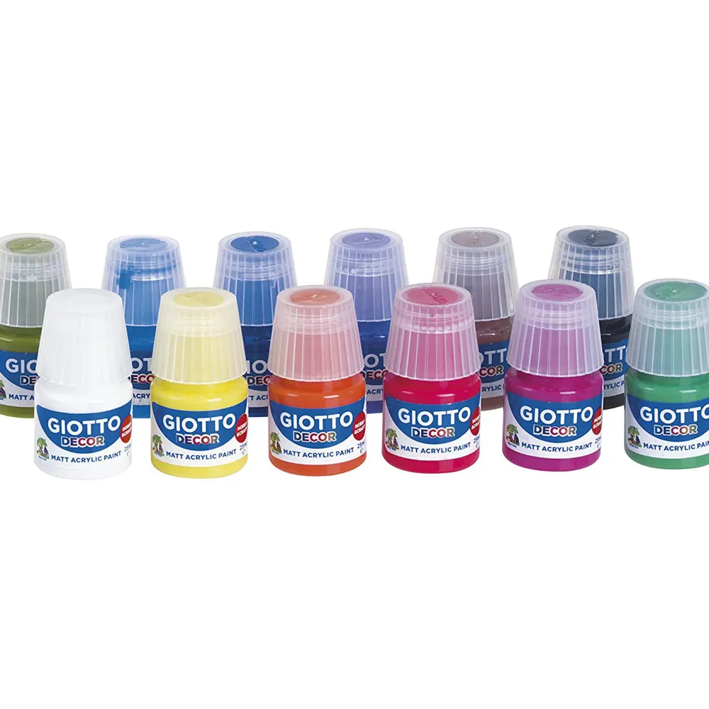 Giotto Farby akrylowe Decor Acrylic - - 12 kolorów x 25 ml