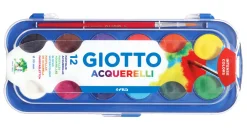 Giotto Farby akwarelowe dla dzieci w plastikowym etui - - 12 kolorów