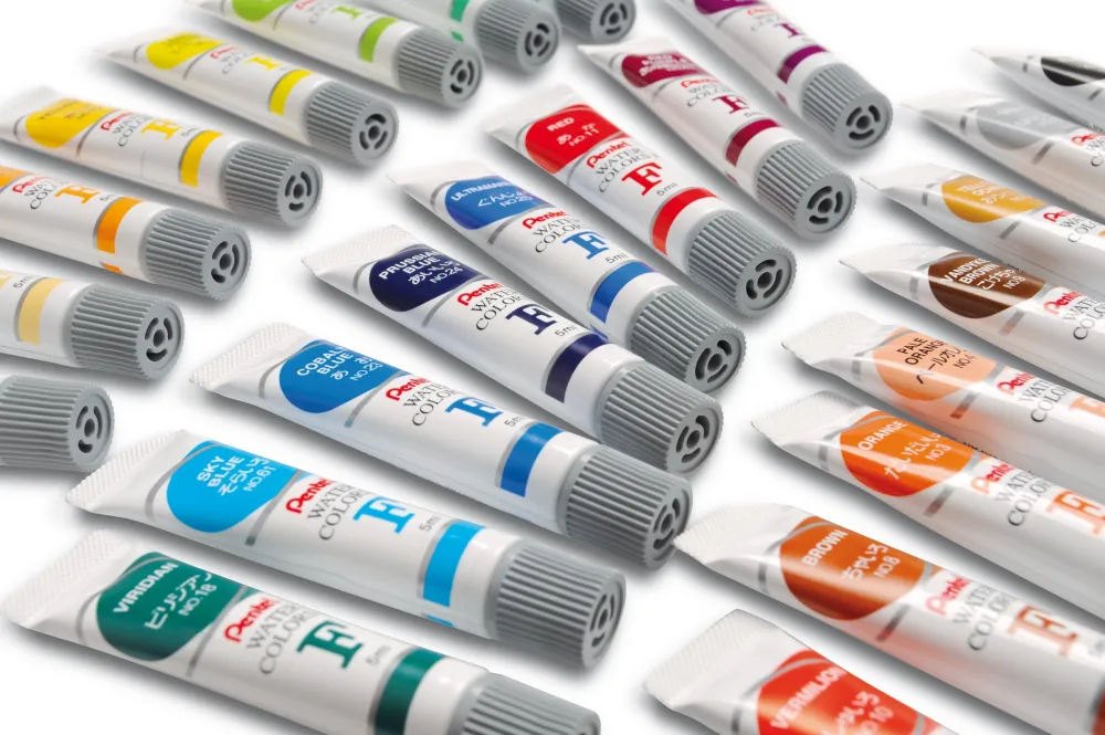 Pentel Farby akwarelowe w tubkach - - 12 x 5 ml > Farby Akwarelowe