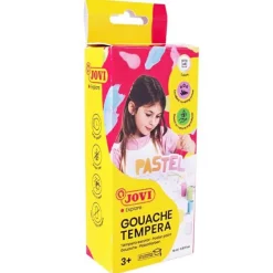Jovi Farby plakatowe dla dzieci Pastel - - 6 kolorów x 15 ml > Farby Plakatowe