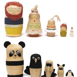 Rico Design Figurki drewniane Matrioszka - - 5 szt. ><noscript><img width=