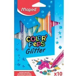 Maped Flamastry brokatowe Color' Peps Glitter dla dzieci - - 10 kolorów > Dzieci Flamastry Dla Dzieci