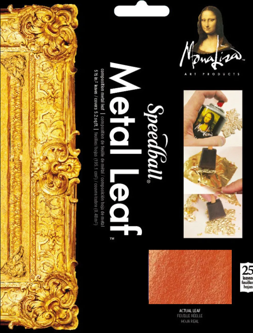 Speedball Folia do złoceń Mona Lisa - - Gold 13 x 13 cm 25 ark. > Pozłotnictwo
