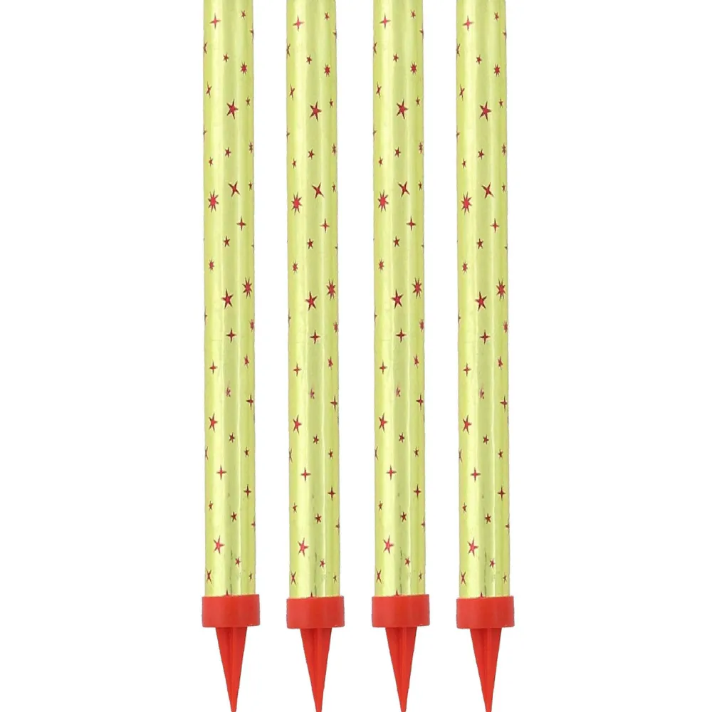 Fontanny tortowe - złote, gwiazdki, 25 cm, 4 szt. > Fontanny Tortowe