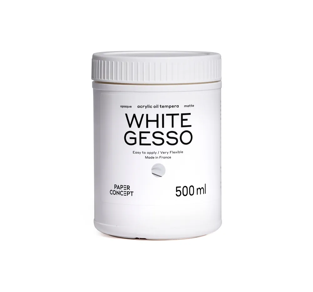 PaperConcept Gesso do farb akrylowych i olejnych - - białe 500 ml > Grunty Malarskie