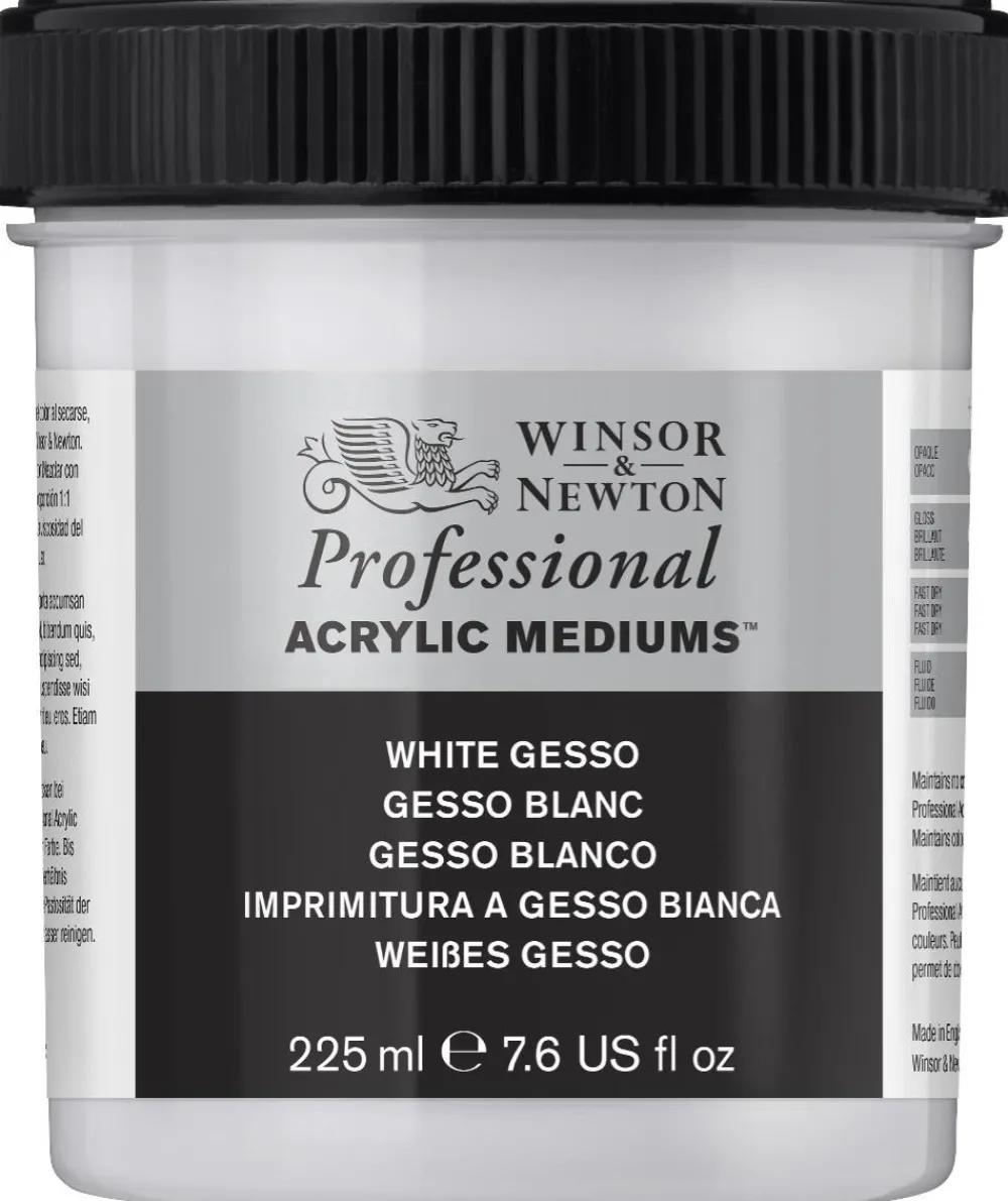 Winsor & Newton Gesso do farb akrylowych i olejnych - - białe, 225 ml