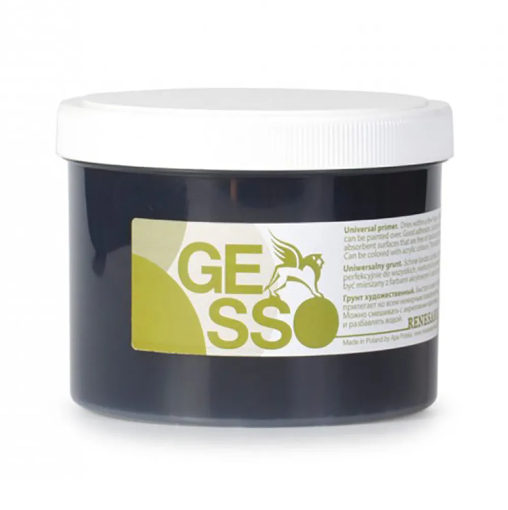 Renesans Gesso do farb olejnych i akrylowych - - czarne, 500 ml