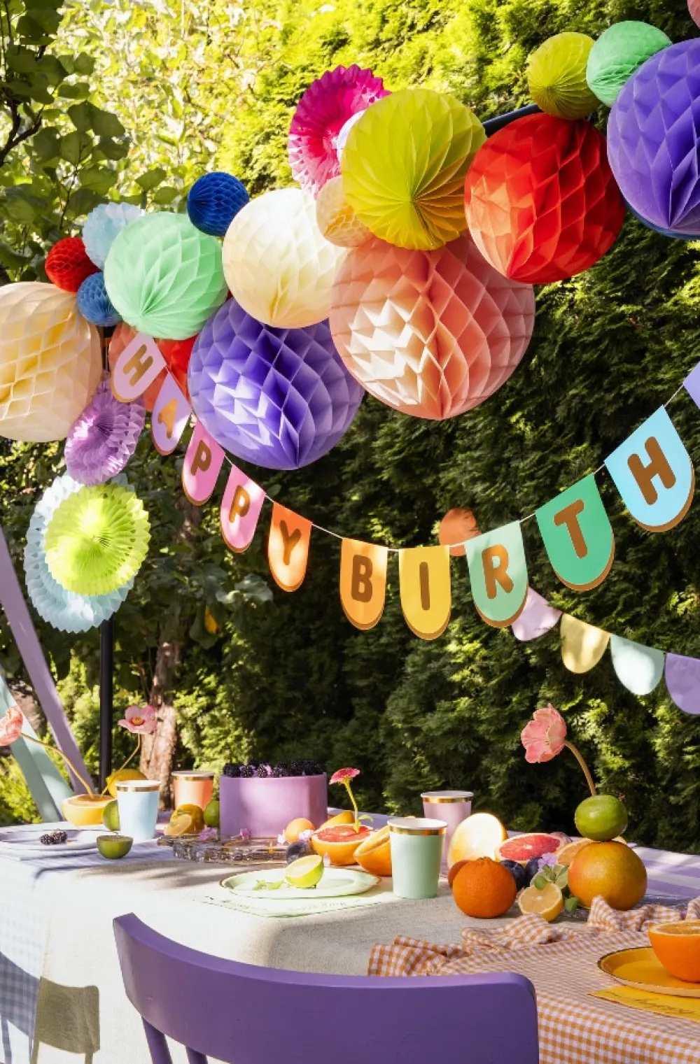 PartyDeco Girlanda Happy Birthday - 12 x 163 cm > Girlandy I Rozety