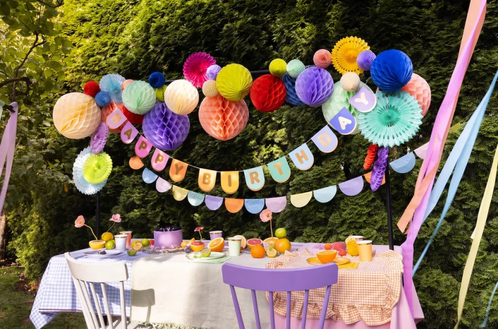 PartyDeco Girlanda Happy Birthday - 12 x 163 cm > Girlandy I Rozety