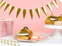 PartyDeco Girlanda z flagietkami - złota, 215 cm > Girlandy I Rozety