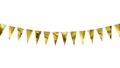 PartyDeco Girlanda z flagietkami - złota, 215 cm ><noscript><img width=
