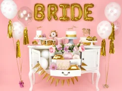 PartyDeco Girlanda z flagietkami - złota, 215 cm ><noscript><img width=