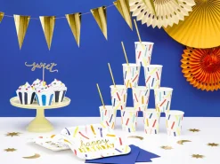 PartyDeco Girlanda z flagietkami - złota, 215 cm ><noscript><img width=