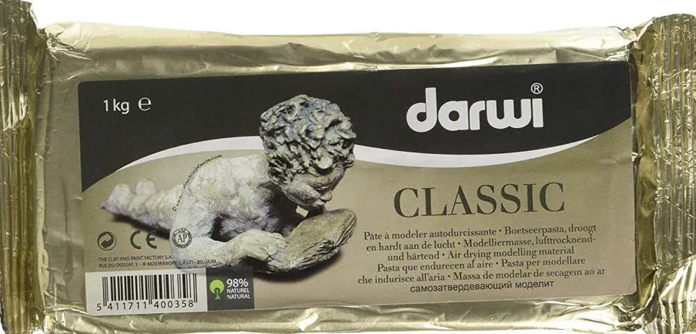 Darwi Glinka, masa plastyczna Classic - - biała, 1 kg