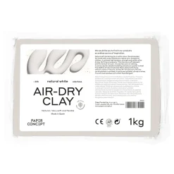 PaperConcept Glinka samoutwardzalna Air-Dry Clay - - Natural White 1 kg ><noscript><img width=