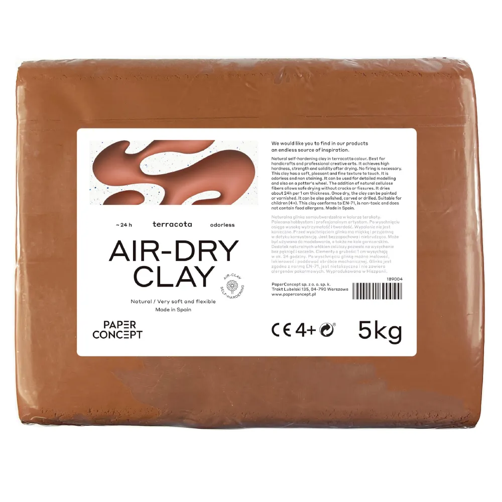 PaperConcept Glinka samoutwardzalna Air-Dry Clay - - Terracota 5 kg > Masy Do Modelowania