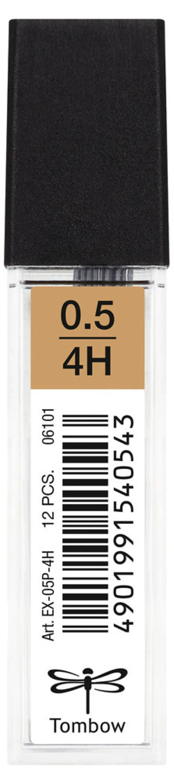 Tombow Grafity do ołówków, 0,5 mm - - 4H, 12 szt. > Wkłady Do Ołówków