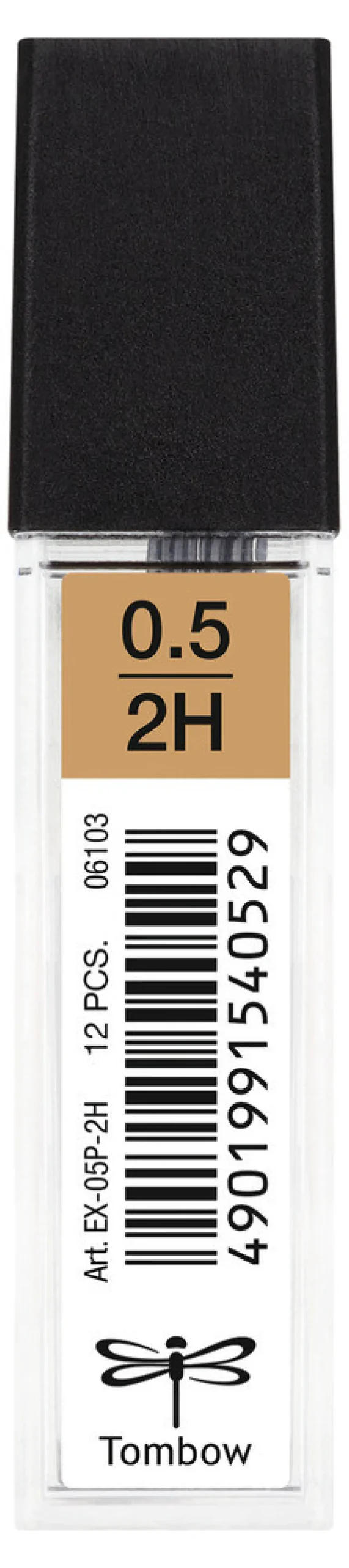 Tombow Grafity do ołówków, 0,5 mm - - 2H, 12 szt.