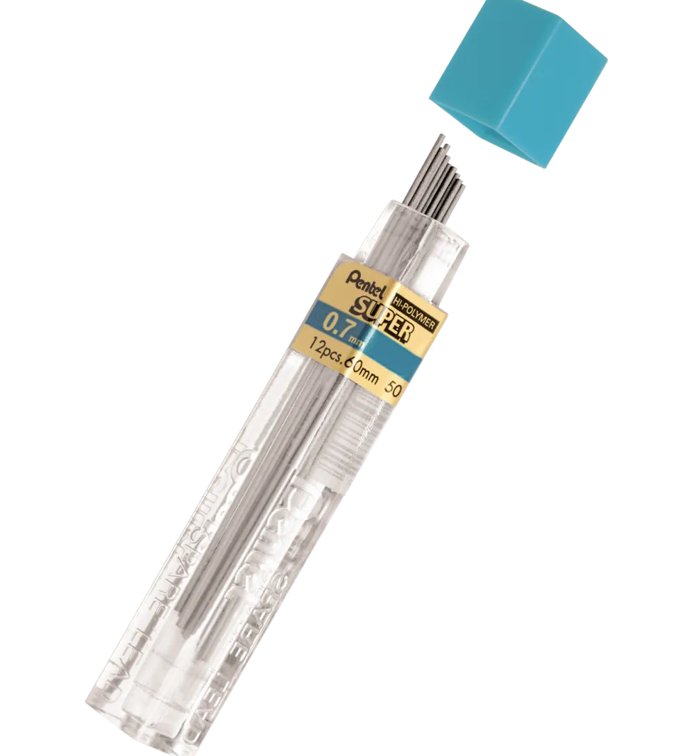 Pentel Grafity do ołówków Super Hi Polymer 0,7 mm - - B, 12 szt. > Wkłady Do Ołówków