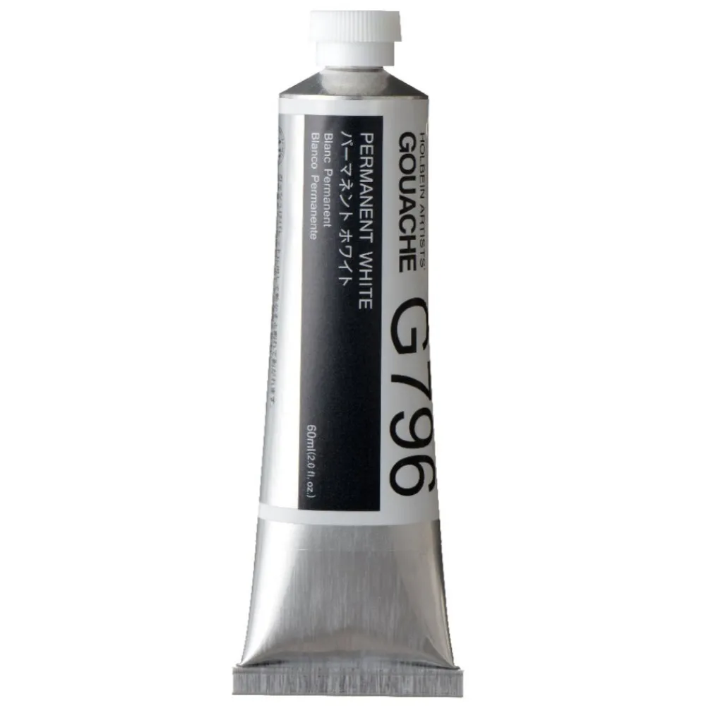 Holbein Gwasz Artists’ Gouache - - Permanent White, 60 ml