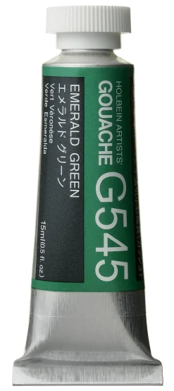 Holbein Gwasz Artists’ Gouache - - Emerald Green, 15 ml