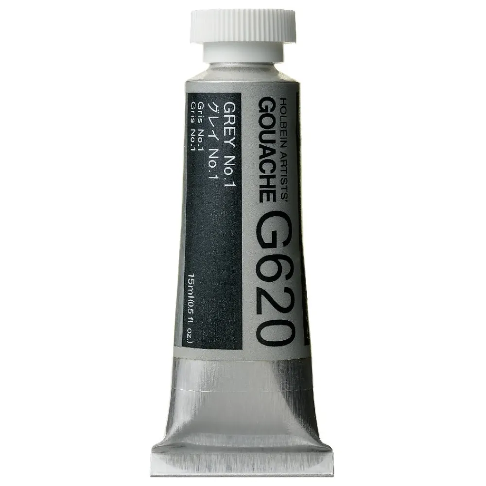 Holbein Gwasz Artists’ Gouache - - Grey no. 1, 15 ml