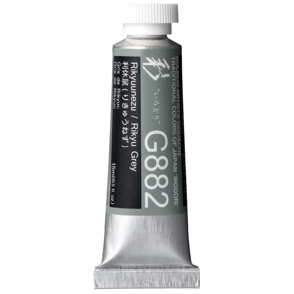 Holbein Gwasz Artists’ Gouache Irodori - - Rikyu Grey, 15 ml > Farby Gwasze I Tempery