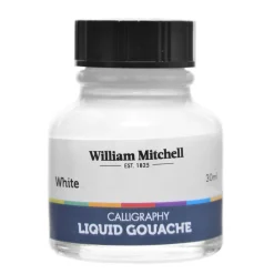 William Mitchell Gwasz kaligraficzny w płynie - - biały, 30 ml