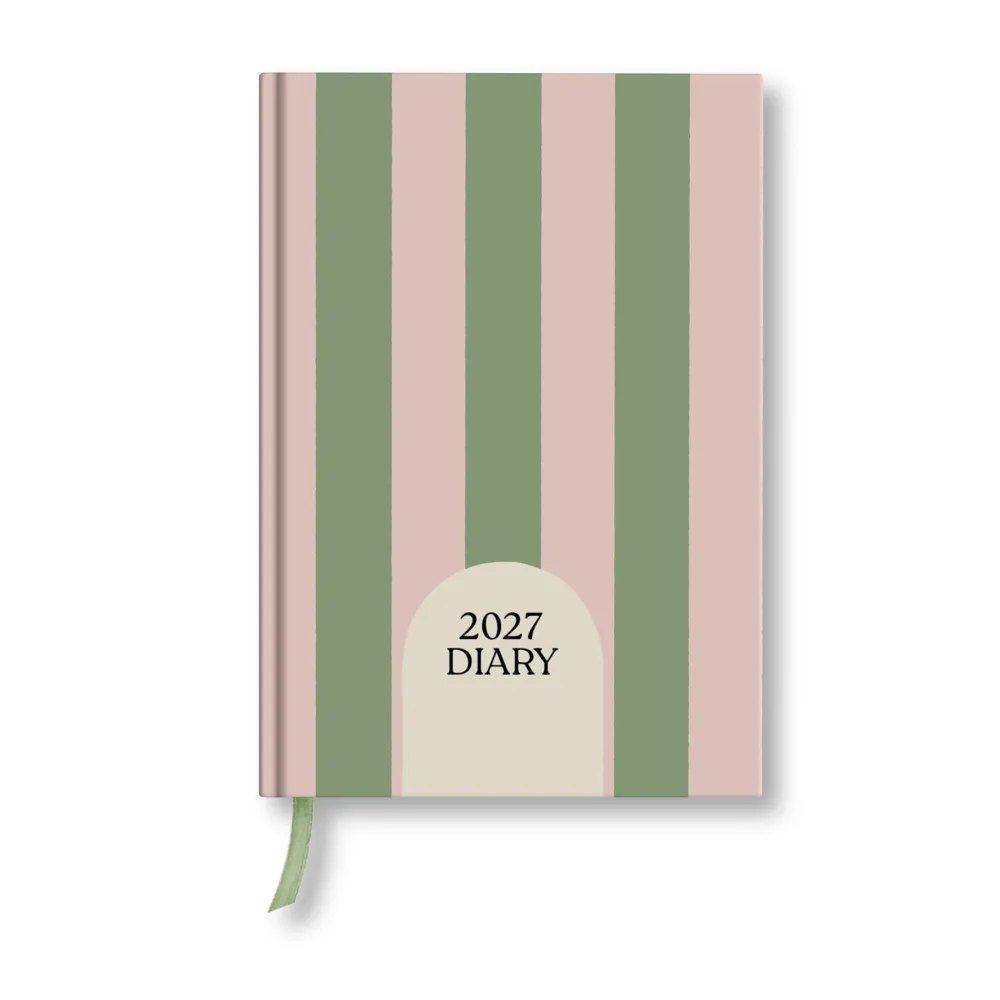 Good Tuesday Kalendarz tygodniowy 2027 - - Sage Stripe