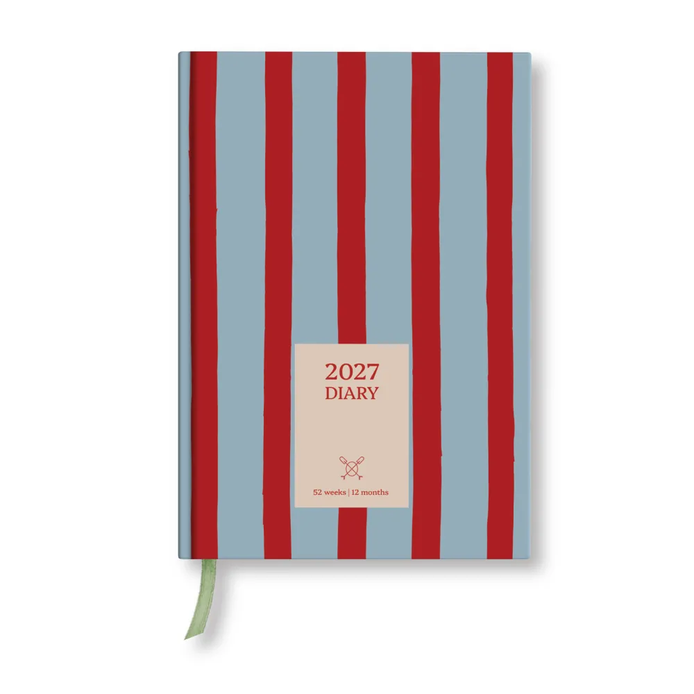 Good Tuesday Kalendarz tygodniowy 2027 - - Red & Blue Stripe > Kalendarze Książkowe