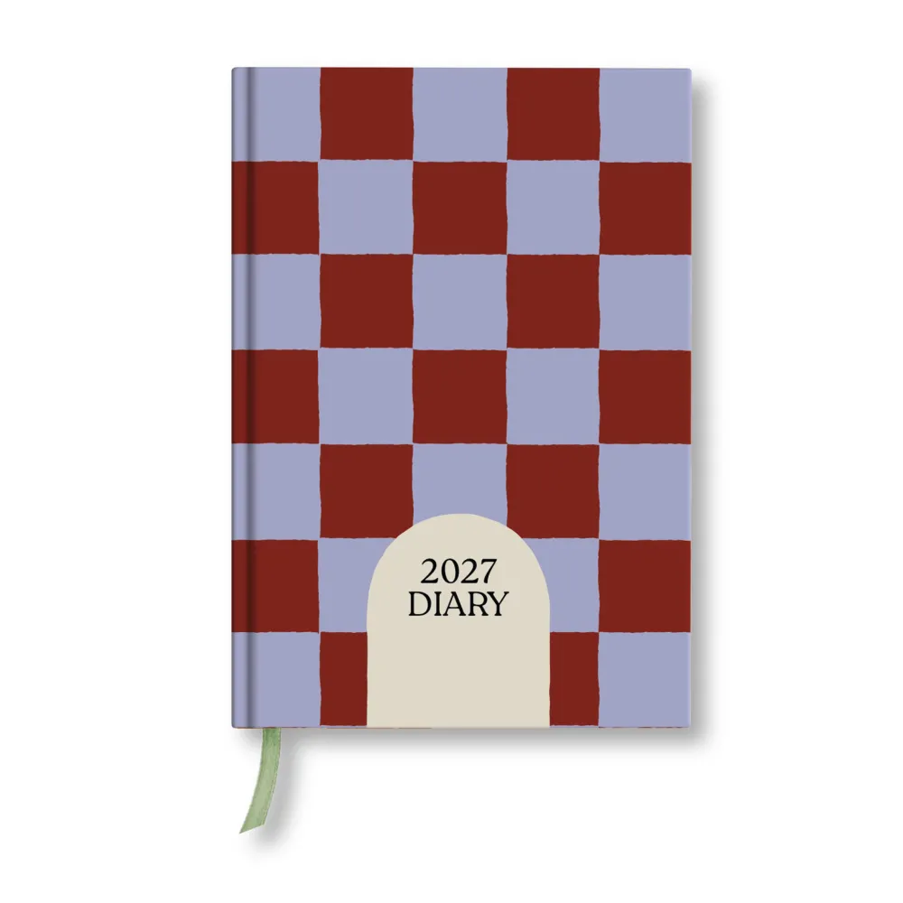 Good Tuesday Kalendarz tygodniowy 2027 - - Blue Berry Check > Kalendarze Książkowe