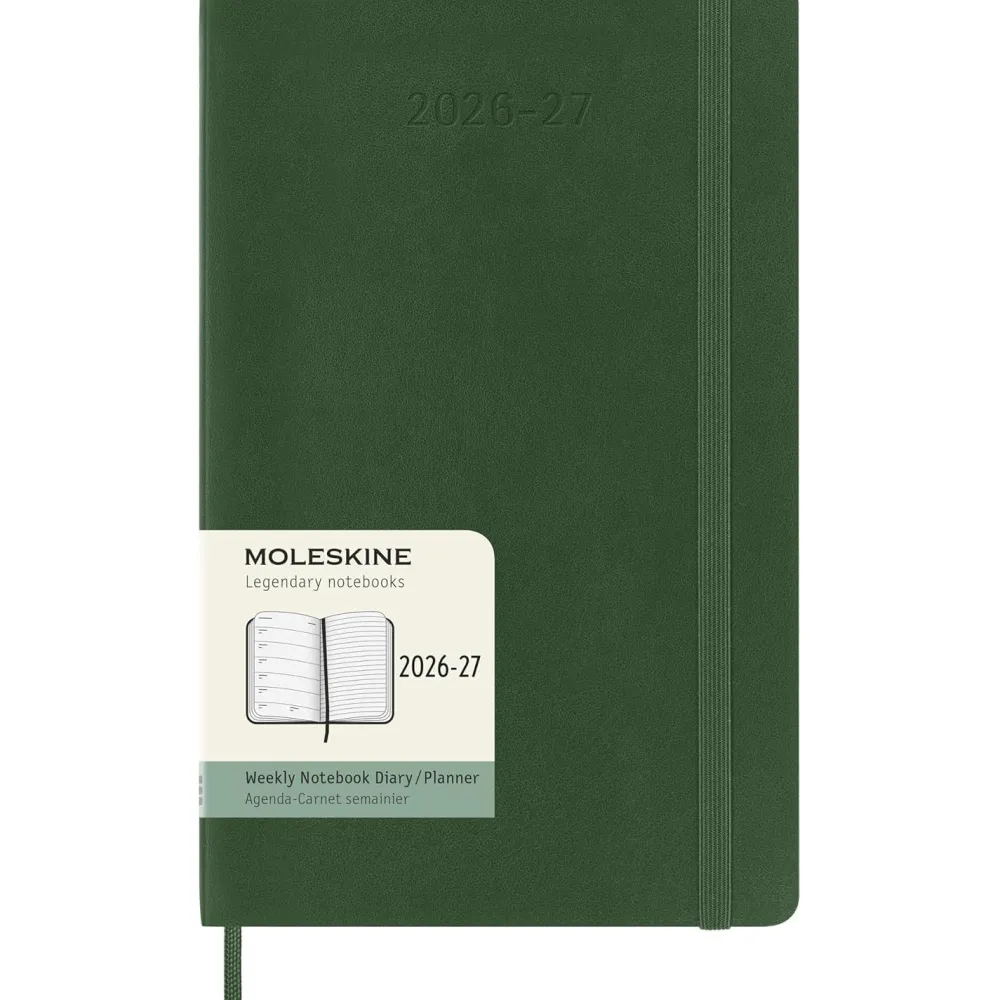 Moleskine Kalendarz tygodniowy 2026/2027 L - - Myrtle Green > Kalendarze Książkowe