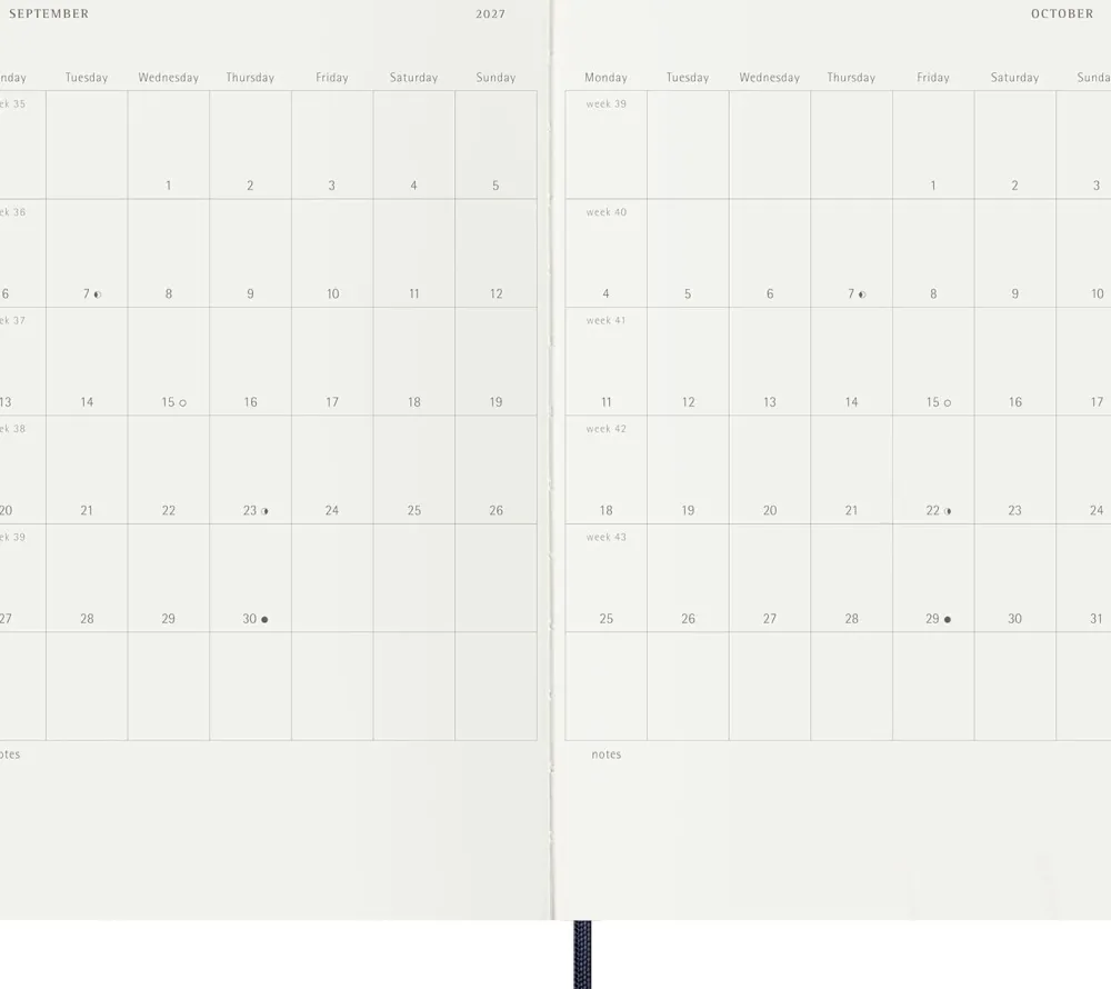 Moleskine Kalendarz tygodniowy 2026/2027 L - - Sapphire Blue