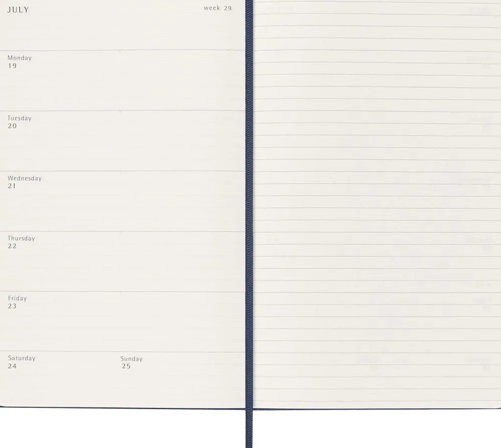 Moleskine Kalendarz tygodniowy 2026/2027 L - - Sapphire Blue > Kalendarze Książkowe