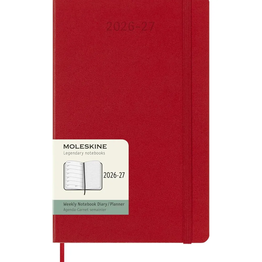 Moleskine Kalendarz tygodniowy 2026/2027 L - - Scarlet Red > Kalendarze Książkowe