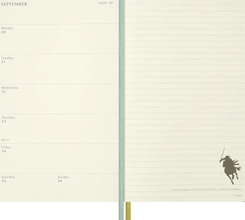 Moleskine Kalendarz tygodniowy Lord of The Rings 2026/2027 L - - Legolas i Gimli