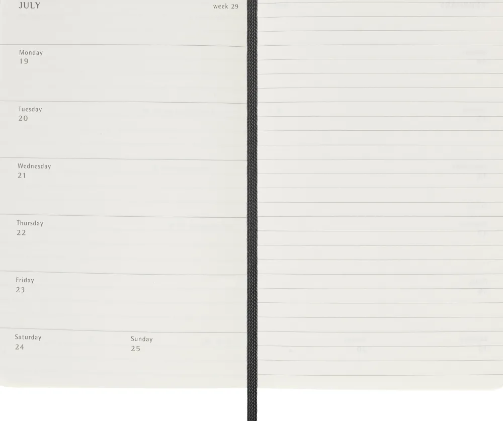 Moleskine Kalendarz tygodniowy 2026/2027 P - - Black