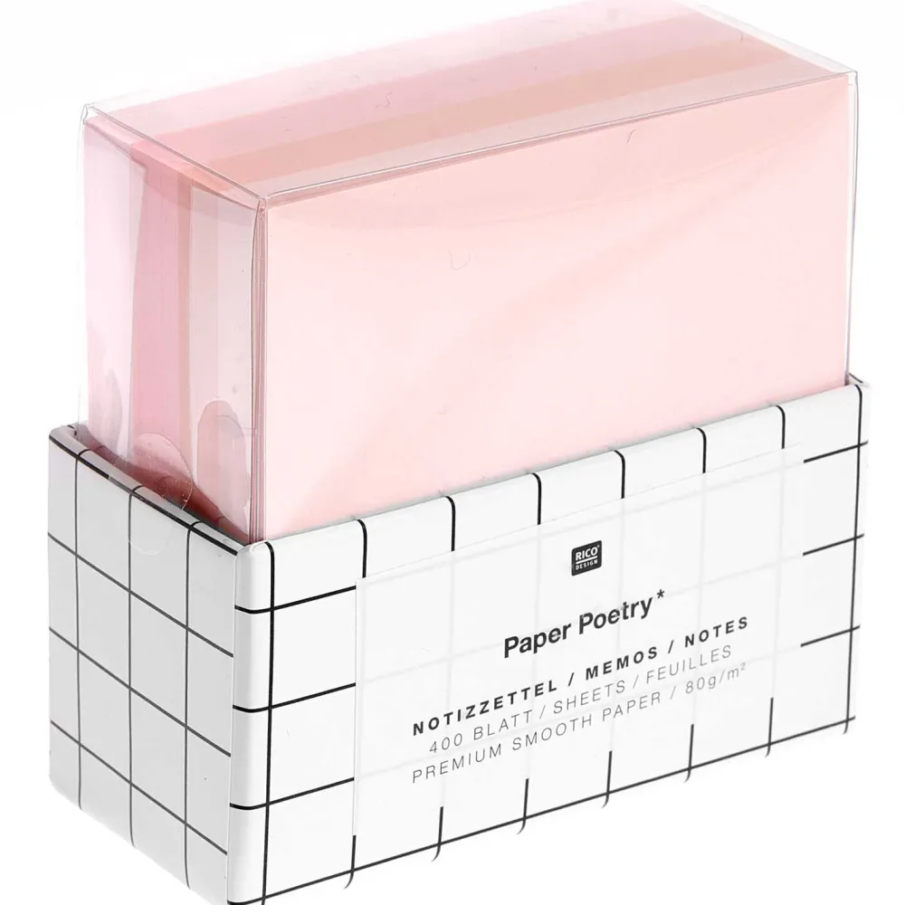 Rico Design Karteczki na biurko Sakura Notes - Paper Poetry - różowe, 80 g, 400 szt. > Karteczki Samoprzylepne