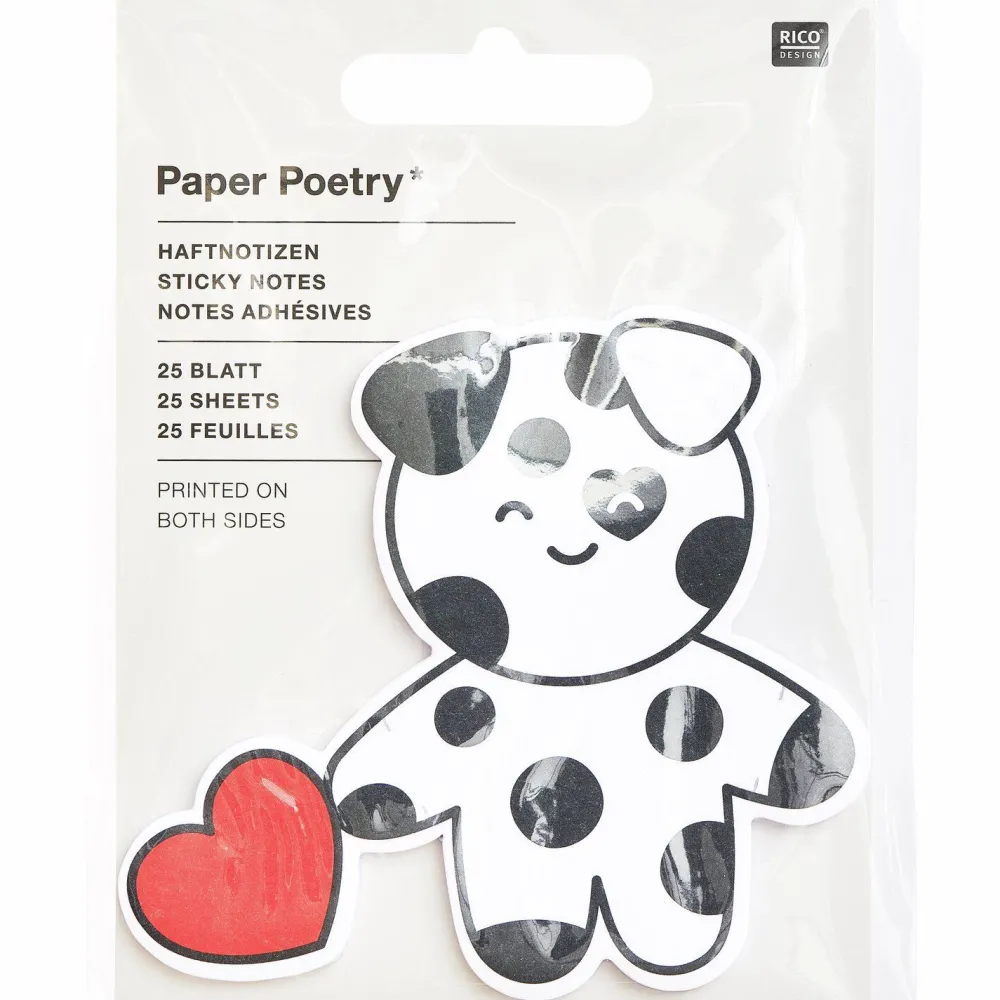 Rico Design Karteczki samoprzylepne Dalmatin 8,6 x 7,7 cm - Paper Poetry - 25 szt. > Karteczki Samoprzylepne