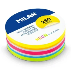 Milan Karteczki samoprzylepne okrągłe - - Fluo 6,7 cm 250 szt. ><noscript><img width=