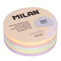 Milan Karteczki samoprzylepne okrągłe - - pastelowe 6,7 cm 250 szt.