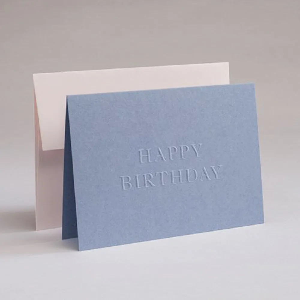 Gmund Kartka okolicznościowa A6 - - Blind Stamp Happy Birthday