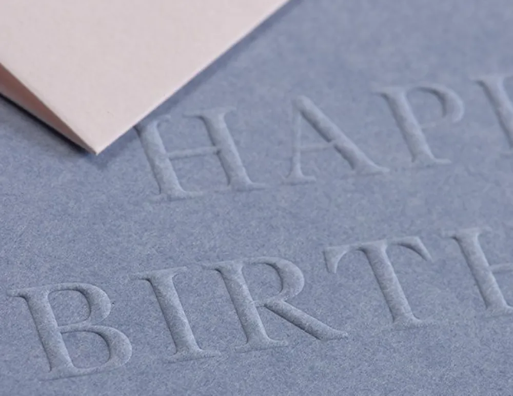 Gmund Kartka okolicznościowa A6 - - Blind Stamp Happy Birthday