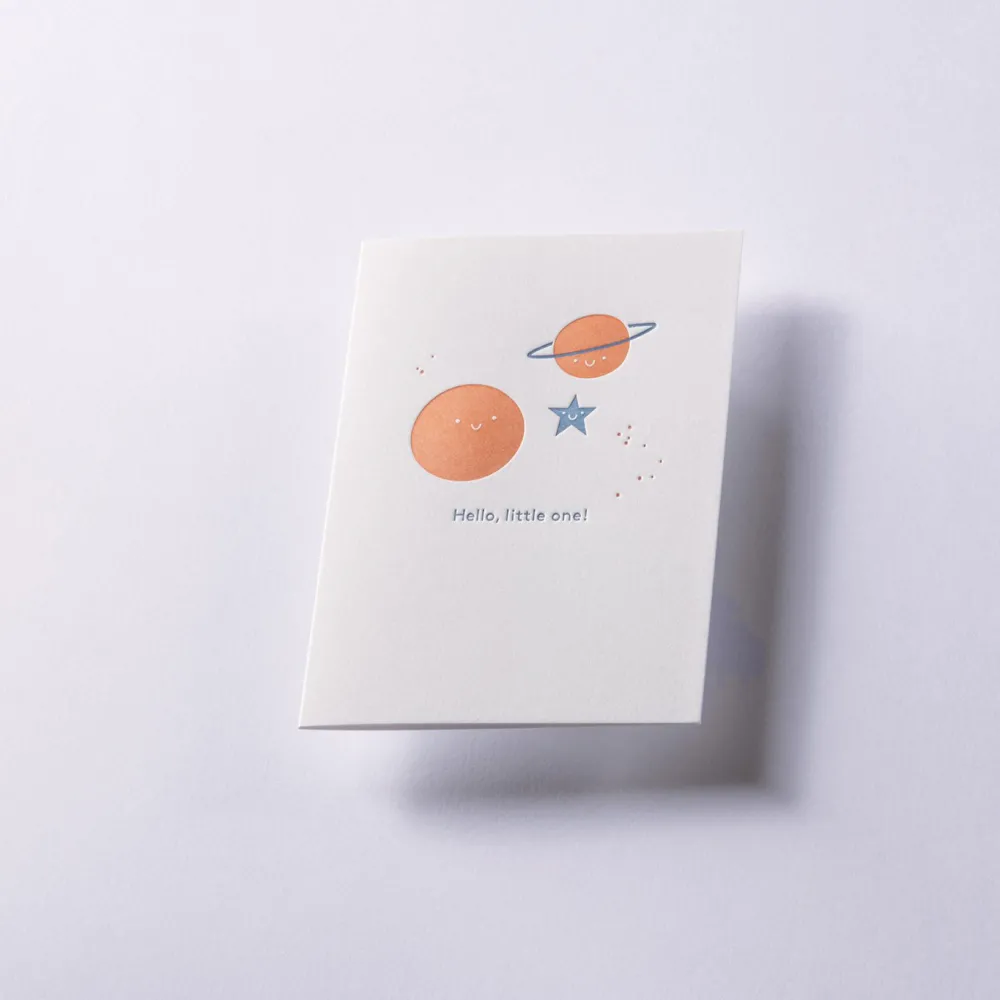 Gmund Kartka okolicznościowa A6 - - Little One Universe Orange