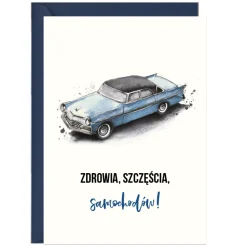 Paper Words Kartka okolicznościowa A6 - Paperwords - Zdrowia, szczęścia, samochodów!