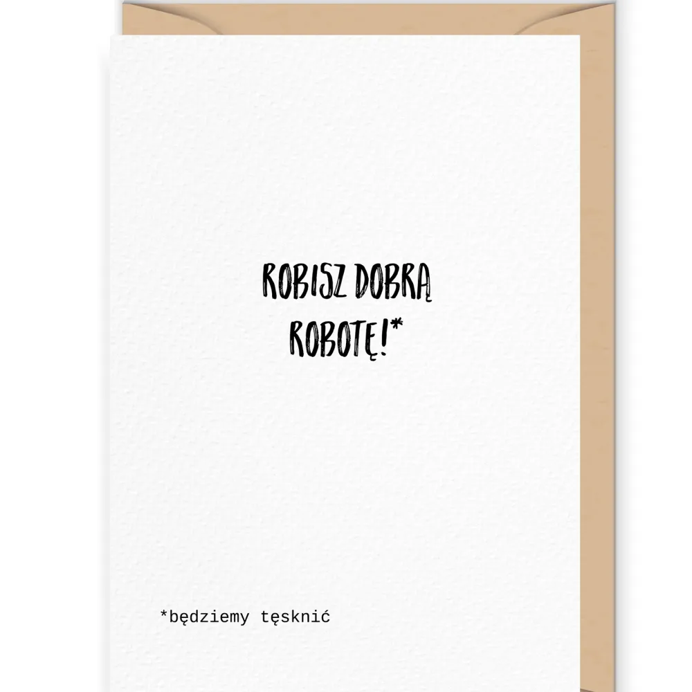 Cudowianki Kartka okolicznościowa - - Robisz dobrą robotę, 12 x 17 cm