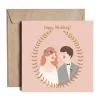 PiesKot Kartka okolicznościowa - - Happy wedding, 14,5 x 14,5 cm